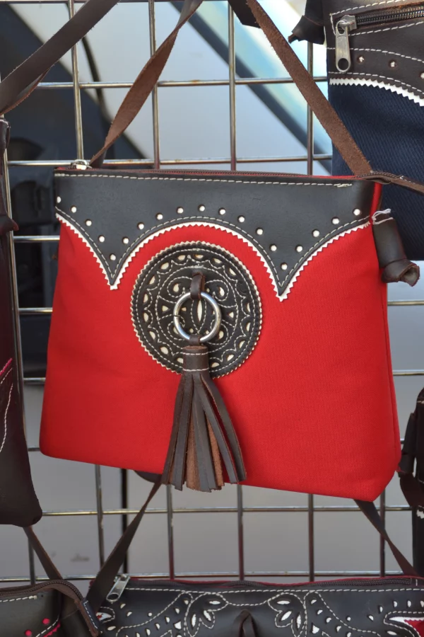 bolso tela roja